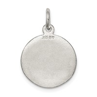 Sterling Silver Polished & Textured Small Raphael Angel Pendant view 3