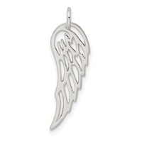 Sterling Silver Polished Angel Wing Charm view 4