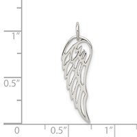 Sterling Silver Polished Angel Wing Charm view 3