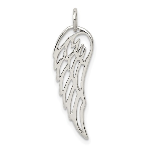 Sterling Silver Polished Angel Wing Charm