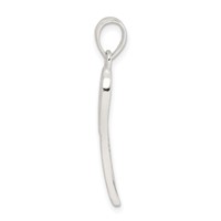 Sterling Silver Polished and Textured Angel Wing Pendant view 2