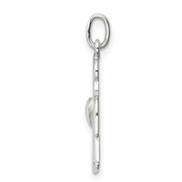 Sterling Silver Polished Angel Charm with Heart view 2