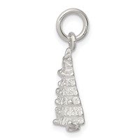 Sterling Silver Polished Christmas Tree Charm view 2