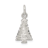 Sterling Silver Polished Christmas Tree Charm view 4