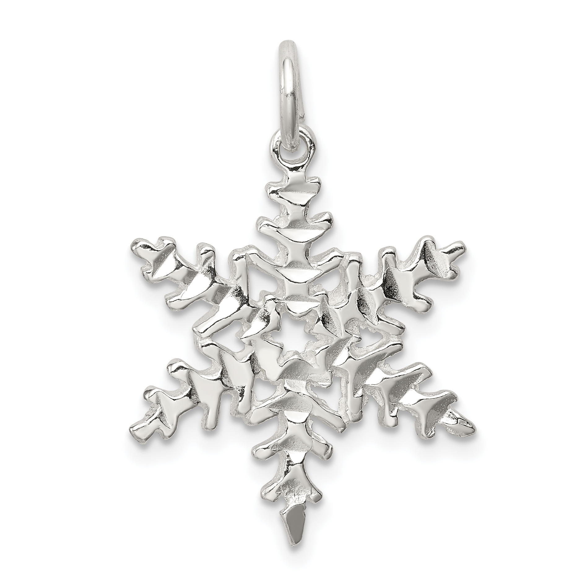 Sterling Silver Snowflake Pendant (QC844)