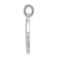 Sterling Silver Platinum-plated Polished Chamseh Hamsa Pendant view 2