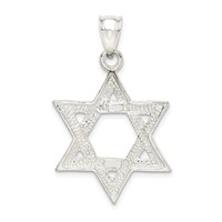 Sterling Silver Polished Star of David Pendant view 4