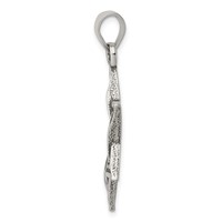 Sterling Silver Antiqued Star of David Pendant view 2