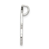 Sterling Silver Polished & Textured Letter a Initial Chain Slide view 2