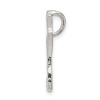 Sterling Silver Polished & Textured Letter I Initial Chain Slide view 2