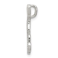 Sterling Silver Polished & Textured Letter K Initial Chain Slide view 2