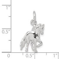 Sterling Silver Horse Charm view 3
