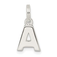 Sterling Silver Letter a Initial Charm view 4