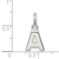 Sterling Silver Letter a Initial Charm view 3