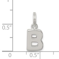 Sterling Silver Letter B Initial Charm view 3