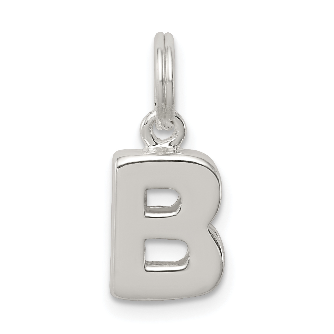 Sterling Silver Letter B Initial Charm (QC8460B)