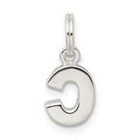 Sterling Silver Letter C Initial Charm view 4