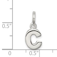 Sterling Silver Letter C Initial Charm view 3