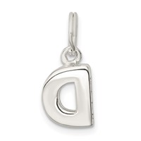 Sterling Silver Letter D Initial Charm view 4