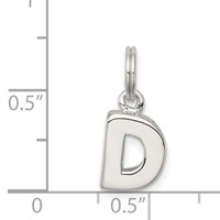 Sterling Silver Letter D Initial Charm view 3