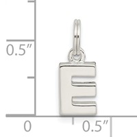 Sterling Silver Letter E Initial Charm view 4