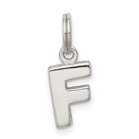 Sterling Silver Letter F Initial Charm view 1
