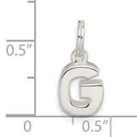 Sterling Silver Letter G Initial Charm view 4