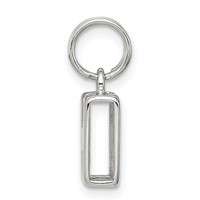 Sterling Silver Letter H Initial Charm view 2