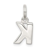 Sterling Silver Letter K Initial Charm view 3
