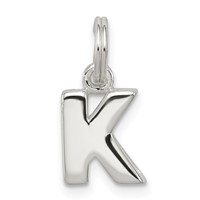 Sterling Silver Letter K Initial Charm view 1
