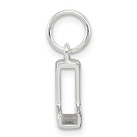 Sterling Silver Letter L Initial Charm view 2