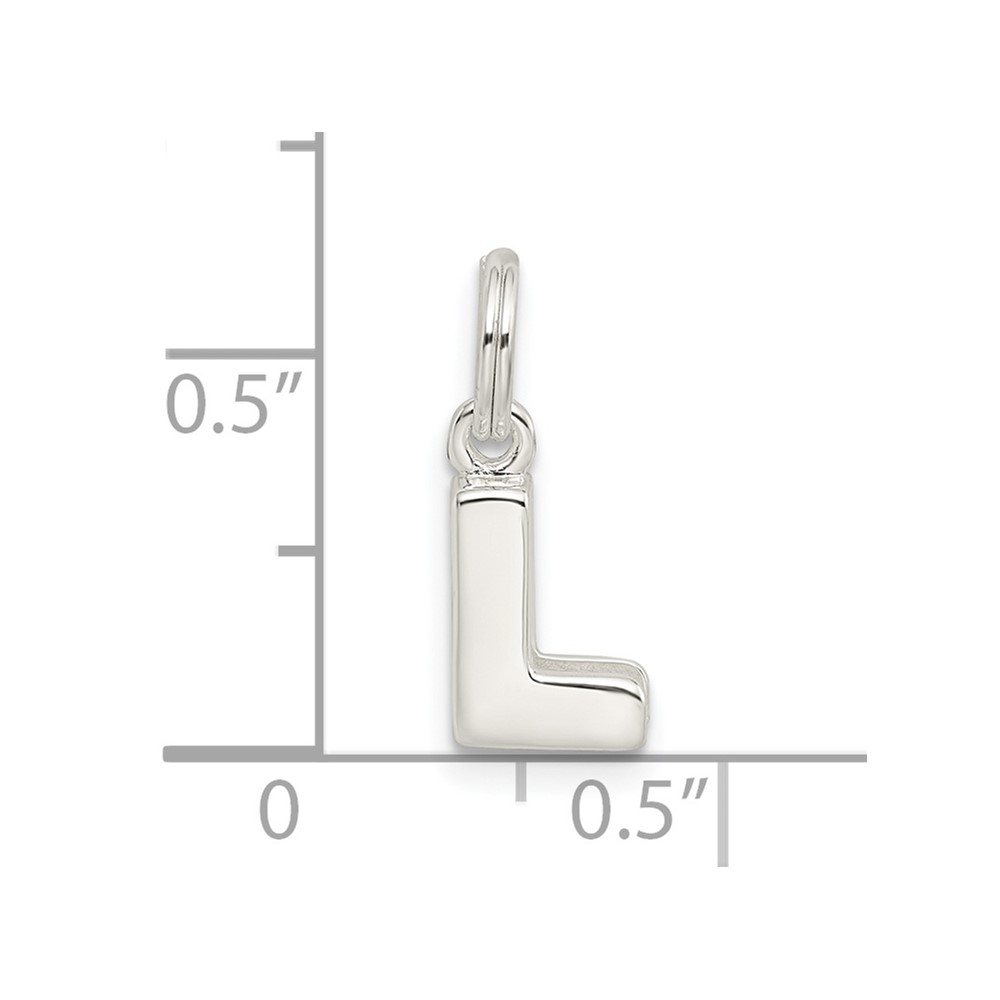 Sterling Silver Letter L Initial Charm (QC8460L)