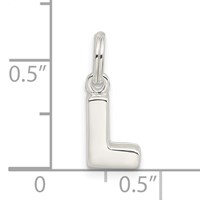Sterling Silver Letter L Initial Charm view 4