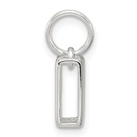 Sterling Silver Letter M Initial Charm view 2