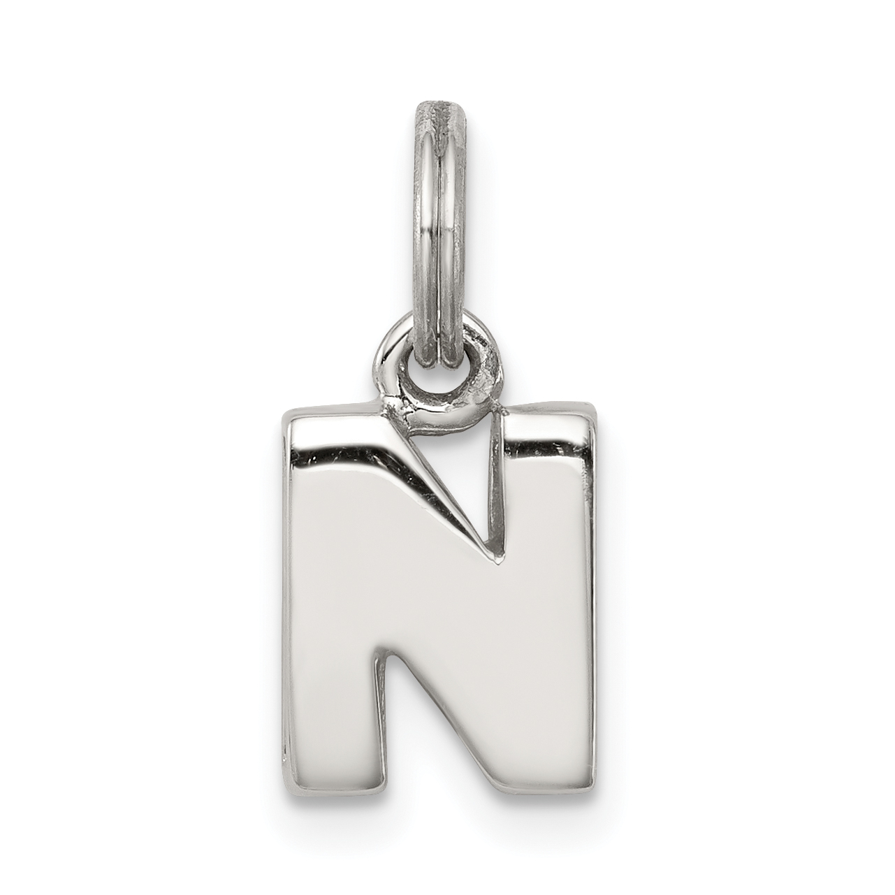 Sterling Silver Letter N Initial Charm (QC8460N)