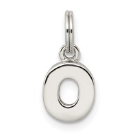 Sterling Silver Letter O Initial Charm view 3