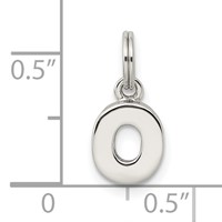 Sterling Silver Letter O Initial Charm view 4