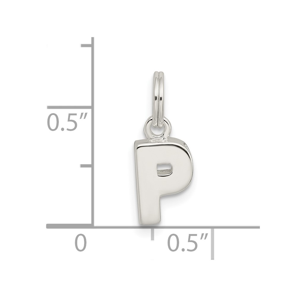 Sterling Silver Letter P Initial Charm (QC8460P)