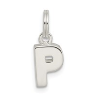Sterling Silver Letter P Initial Charm view 1