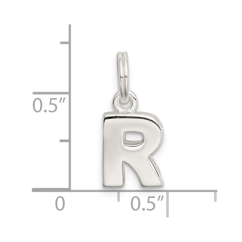 Sterling Silver Letter R Initial Charm (QC8460R)