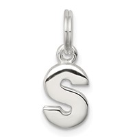 Sterling Silver Letter S Initial Charm view 1