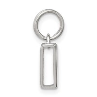 Sterling Silver Letter V Initial Charm view 2