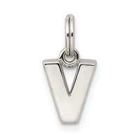 Sterling Silver Letter V Initial Charm view 1