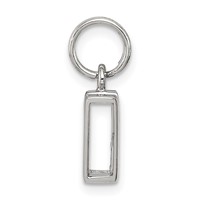 Sterling Silver Letter W Initial Charm view 2