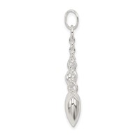 Sterling Silver Polished Puffed Heart Pendant view 2