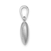 Sterling Silver Rhodium-plated Satin Heart Pendant view 2