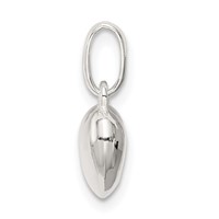 Sterling Silver Polished Puff Heart Charm view 2