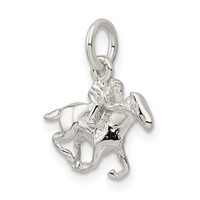 Sterling Silver Horse Charm with Rider view 5