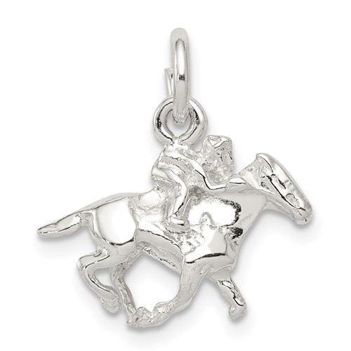Sterling Silver Horse Charm with Rider