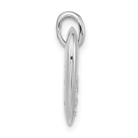 Sterling Silver Polished CZ Heart Pendant view 2